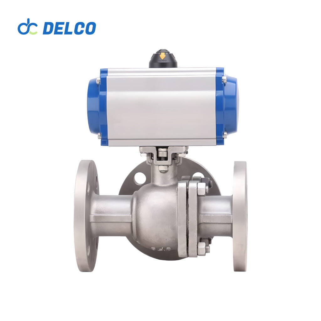 Stainless Steel Way Pneumatic Flange Ball Valves Delco Valve