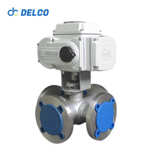 4 Way Flange Motorized Ball Valve