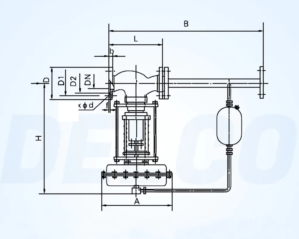 Self-operated pressure control valve