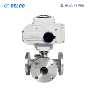 DELCO PN16 3 Way Flange Electric Ball Valves