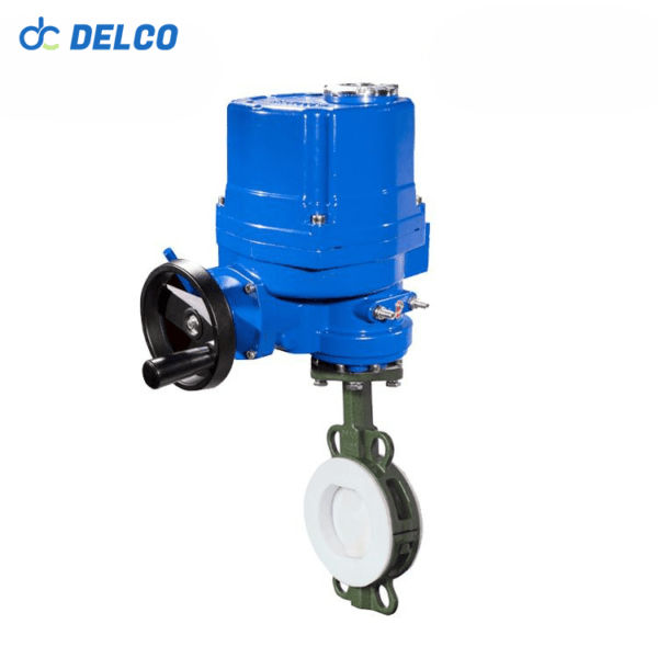 DELCO QT Explosion-proof Wafer Type Electric Fluorine Lined Butterfly Valve