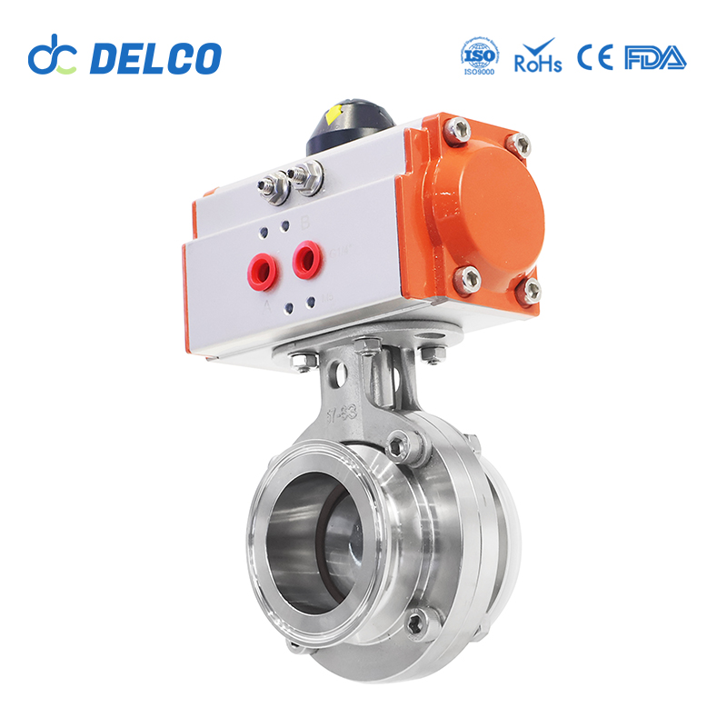 Pneumatic Sanitary Butterfly Valves