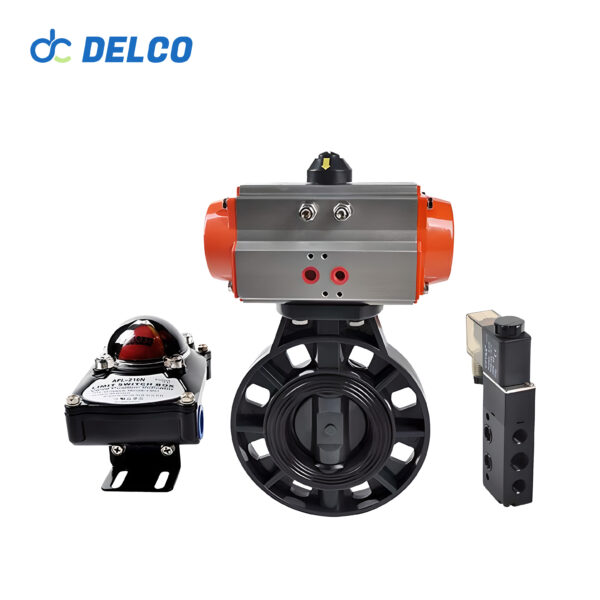 Pneumatic Actuator PVC Butterfly Valve