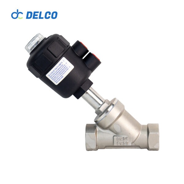 pneumatic angle seat valve