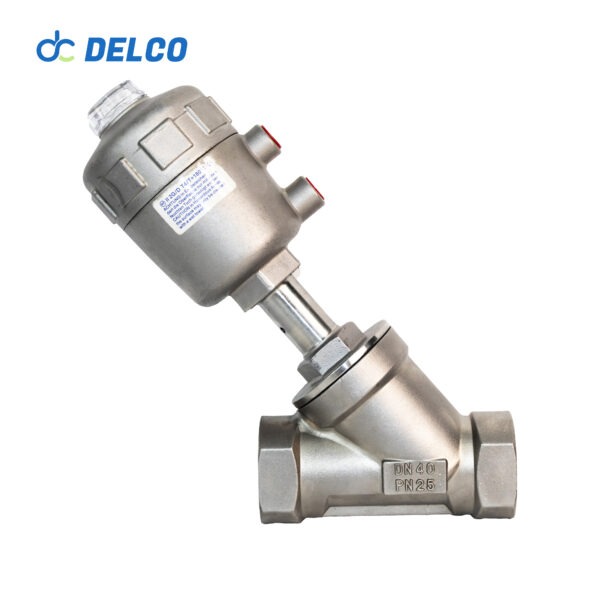 pneumatic angle seat valve