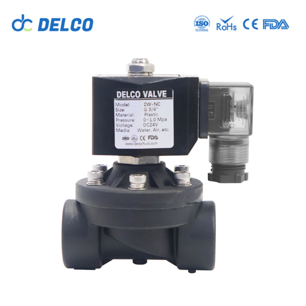 DELCO 2W21 Direct Acting Diaphragm Waterproof PVC Solenoid Valve