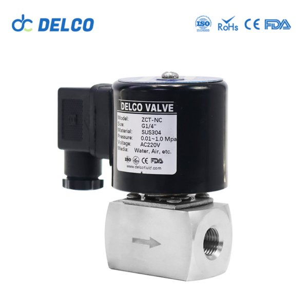 ZCT High Pressure Stainless Steel 2 Way Solenoid Valve