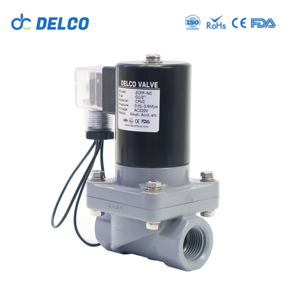 ZCFP CPVC Plastic Anti Corrosion Solenoid Valve