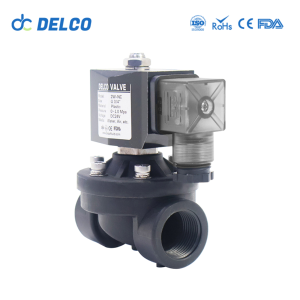 DELCO 2W21 Direct Acting Diaphragm Waterproof PVC Solenoid Valve