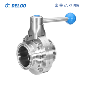 DELCO Sanitary Food Grade Clamp Manual Butterfly Valve