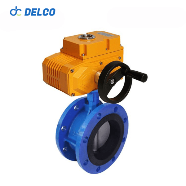 DELCO Electric Explosion-Proof Cast Iron Flange Butterfly Valve - Image 2