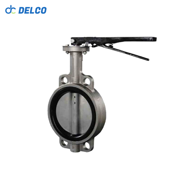 DELCO Stainless Steel EPDM Seated Wafer Manual Butterfly Valve