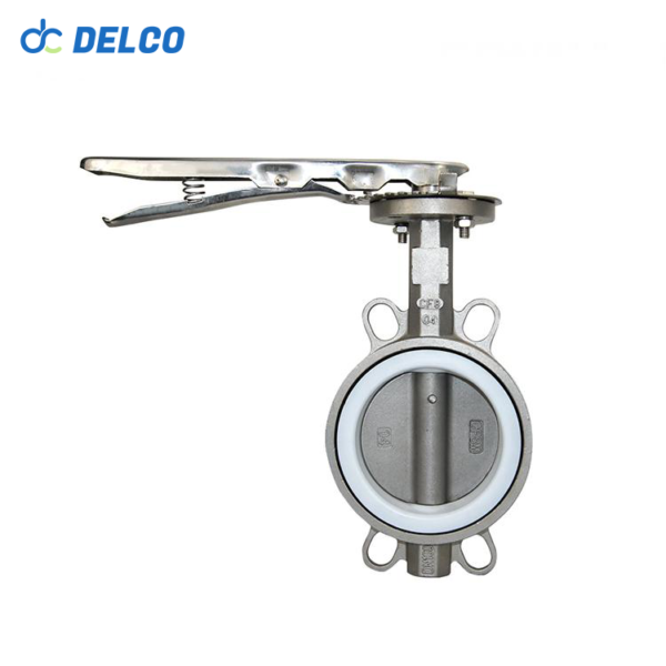 DELCO Stainless Steel EPDM Seated Wafer Manual Butterfly Valve