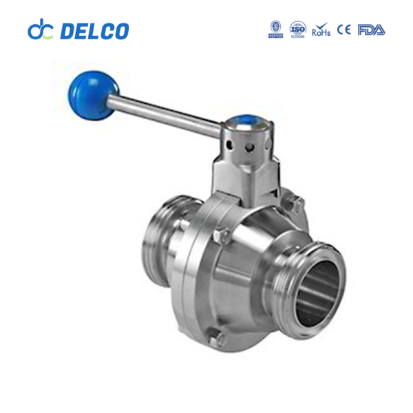 DELCO Sanitary Food Grade Clamp Manual Butterfly Valve