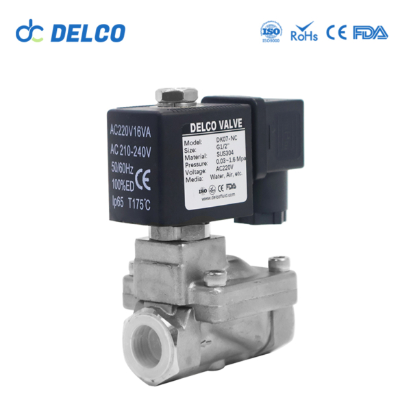 DELCO DK07 Pilot Operated Diaphragm Type Stainless Steel Solenoid Valve